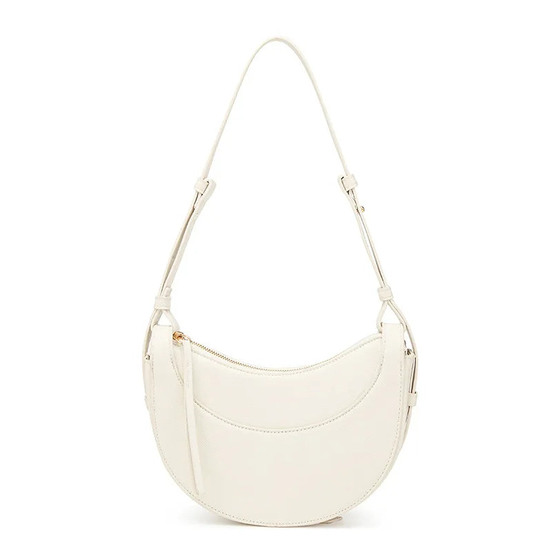 3294 New Women's French Niche Design Crossbody Bag Superior Soft Leather Underarm Bag PU Superior Dumpling Crescent Moon 3pcs