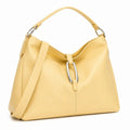 3449 Oversized Super Shoulder Bag Women Yellow Nappa Leather Hobo Tote Laptop Compatible Wide Strap Handbag Minimalist Purse