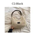 3312 E+ Women's Large Capacity Vintage Fashion Crossbody Purses Handknitted Underarm Shoulder Bag Seaside Holiday Beach Cotton