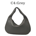 3136 Summer Fashion Designer Braided Vegan Leather Handmade Woven Shoulder Bags for Women Handbags in Red New Design