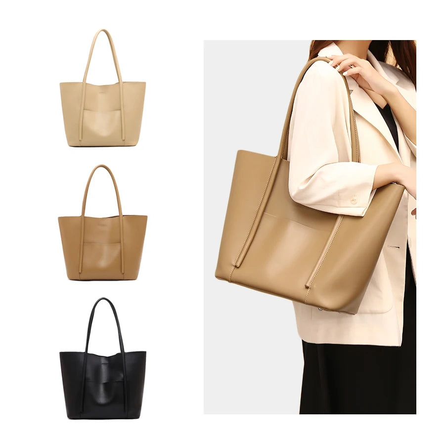 3185 Trendy Women's Luxury PU Leather Tote Bag Ready Bag Large Black Foldable Handbag for Autumn Winter Spring Open Closure Type