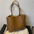 Solid Color Simple Women Large Capacity Women's Handbag PU Leather Underarm New  Shoulder Bag Shopping Travel Elegant Bags