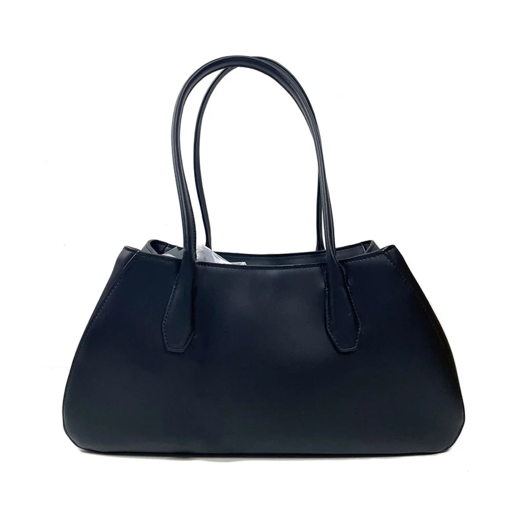 3418 A- Bio Based Leather Women Tote Handbag Custom Logo Ladies Work Smart Bag with Metal Letter Charm