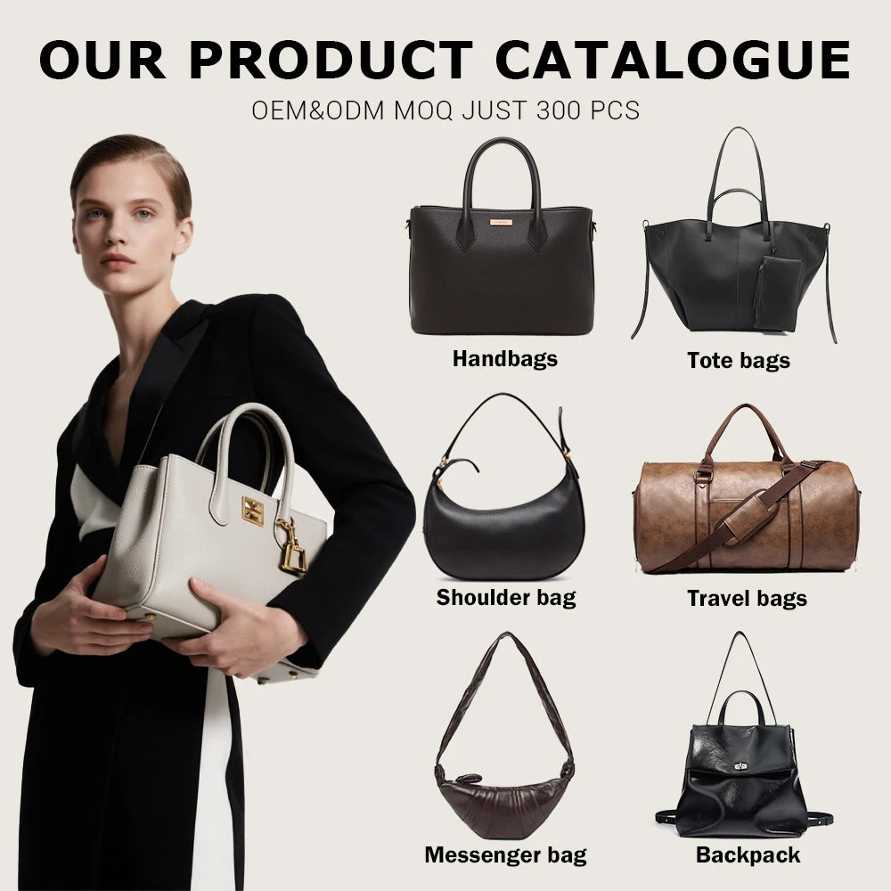 3418 A- Bio Based Leather Women Tote Handbag Custom Logo Ladies Work Smart Bag with Metal Letter Charm