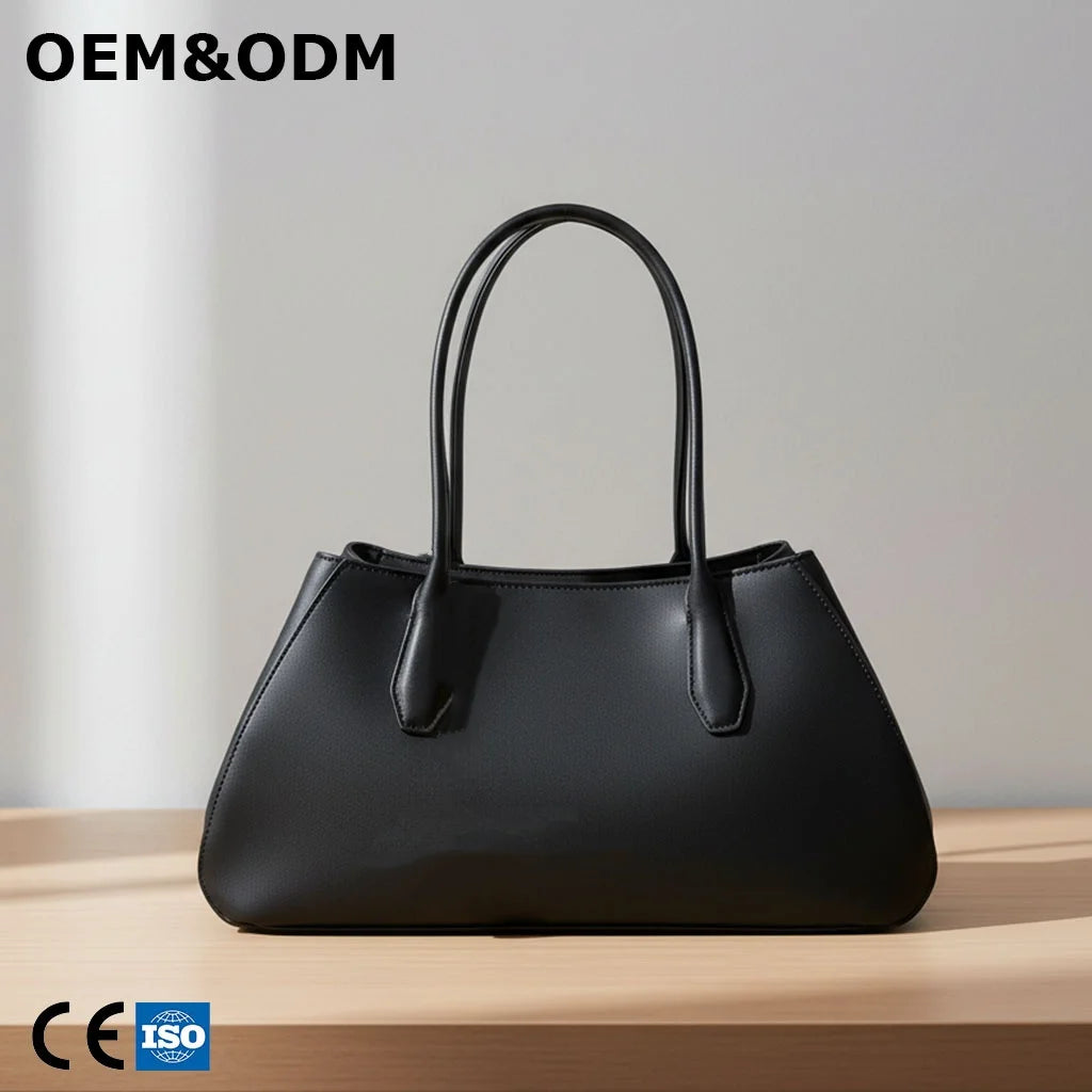 3419 A- Women First Layer Cowhide Tote Handbag Elegant Work Shoulder Bag Large Capacity Custom Made Service