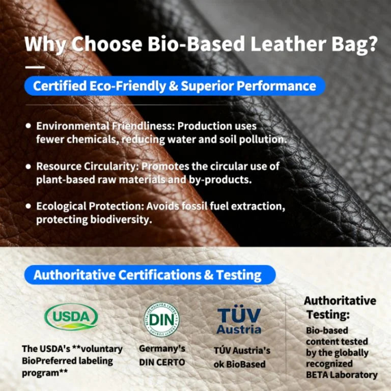 3418 A- Bio Based Leather Women Tote Handbag Custom Logo Ladies Work Smart Bag with Metal Letter Charm