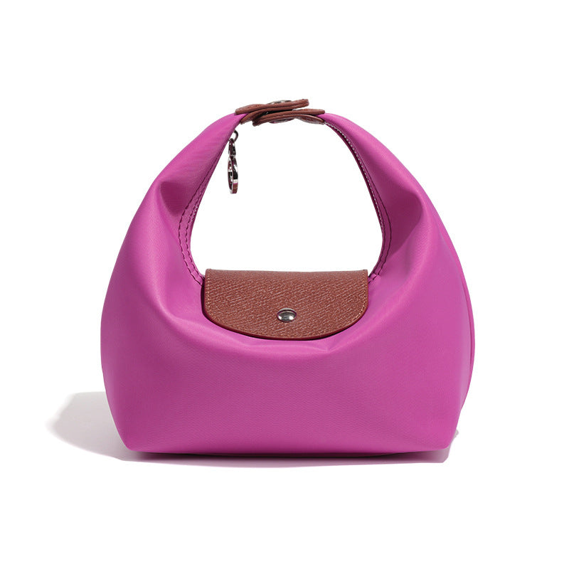 2025新款防水尼龙饭盒包小众设计通勤手拎包休闲百搭单肩饺子包女