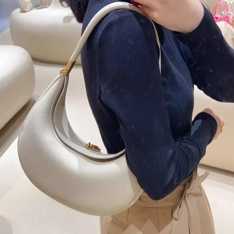 高级简约月牙包轻奢时尚通勤百搭手提包小众设计大容量单肩腋下包